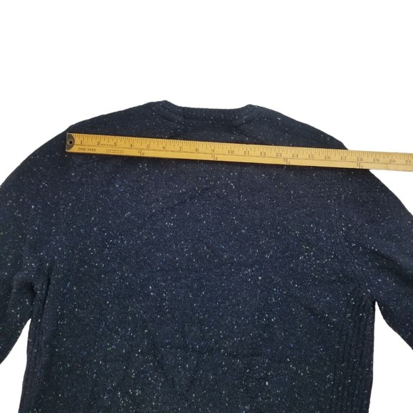 GH Bass Crewneck Sweater Mens L Acrylic Wool Grandpa Pullover Lightweight Blue - Picture 12 of 16